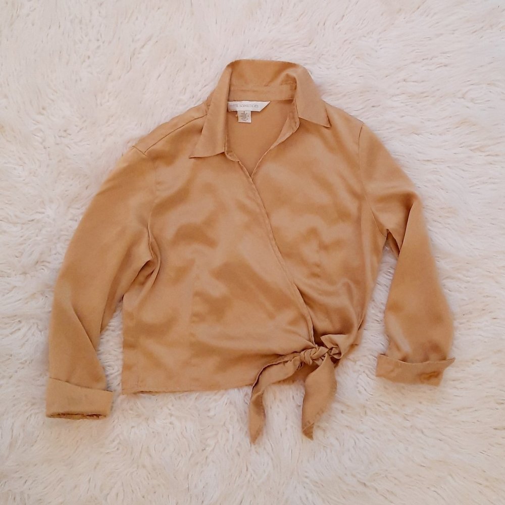 Chic gold top that makes you wanna dance.